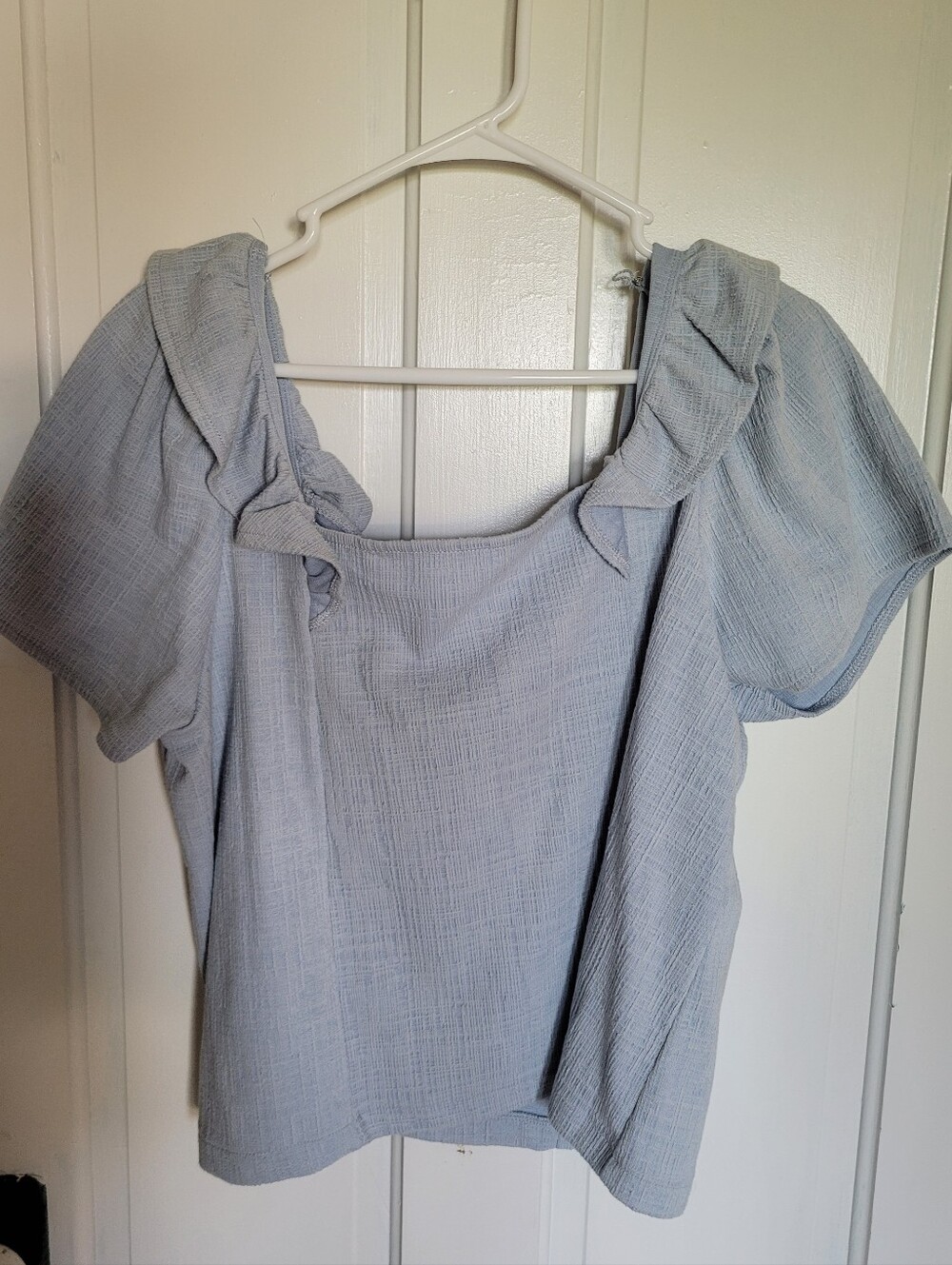NWOT Madewell Pale Blue Square-Neck Top